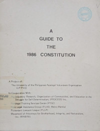 A Guide to The 1986 Constitution