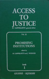 Image of Access to Justice Vol. II: Promising Institutions Book 1