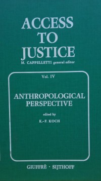 Image of Access to Justice Vol. IV: Antropological Perspective