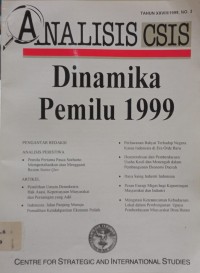 Image of Analisis CSIS Vol. XXVIII No.3, Tahun 1999: Dinamika Pemilu 1999