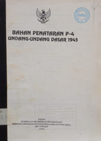 Image of Bahan Penataran P-4 Undang-Undang Dasar 1945