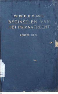Image of Beginselen van het Privaatrecht Eerste Deel