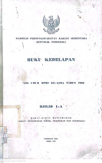 Image of Buku Kedelapan: Sidang Umum MPRS Ke-Lima Tahun 1968