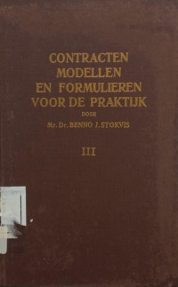 Image of Contracten Modellen en Formulieren Voor de Praktijk: III