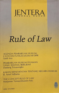 Image of Jentera (Jurnal Hukum): Rule of Law