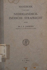Image of Handboek van Het Nederlandsch-Indische Strafrecht