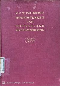 Image of Hoofdstukken Van Burgerlijke Rechtsvordering