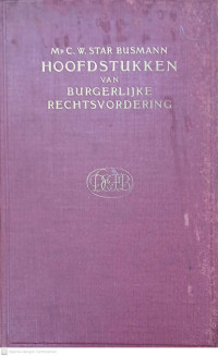 Image of Hoofdstukken van Burgerlijke Rechtsvordering