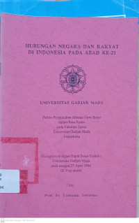 Image of Hubungan Negara dan Rakyat di Indonesia pada Abad ke-21