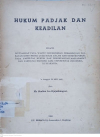 Image of Hukum Padjak dan Keadilan