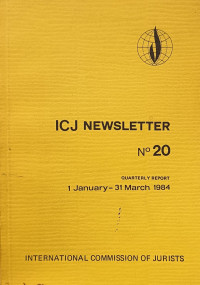 Image of ICJ Newsletter No.20, 1 January-31 March 1984