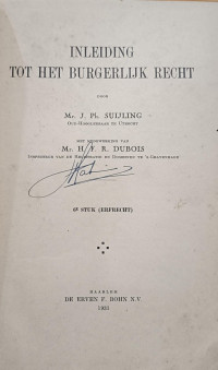 Image of Inleiding tot het Burgerlijk Recht