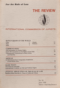 Image of International Commission of Jurists No. 36, June 1986