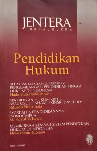 Image of Jentera (Jurnal Hukum): Pendidikan Hukum