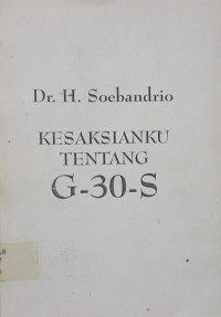 Image of Kesaksianku tentang G-30-S