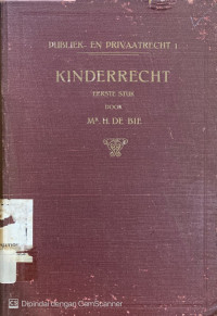 Image of Kinderrecht: Eerste Stuk (Civielrechtelijk Deel)
