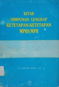 Image of Kitab Himpunan Lengkap Ketetapan-Ketetapan MPRS/MPR (1960 - 1978)