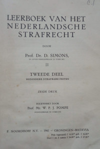 Image of Leerboek van Het Nederlandsche Strafrecht: Tweede Deel