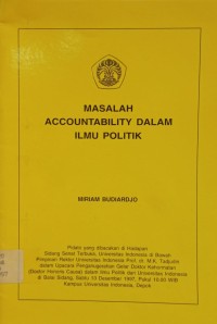 Image of Masalah Accountability Dalam Ilmu Politik