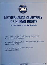 Image of Netherlands Quarterly of Human Rights Vol.10 No.1, 1992