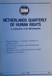 Image of Netherlands Quarterly of Human Rights Vol.9 No.1, 1991