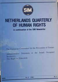 Image of Netherlands Quarterly of Human Rights Vol.9 No.4, 1991