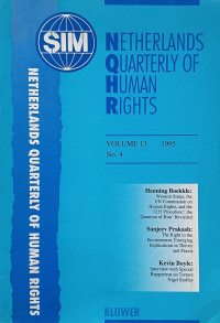 Image of Netherlands Quarterly of Human Rights Volume 13 No. 4