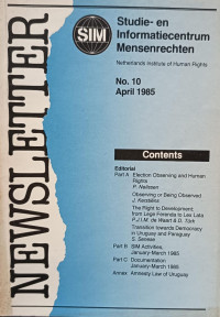 Image of Newsletter No.10 April 1985