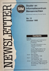 Image of Newsletter No.12 October 1985