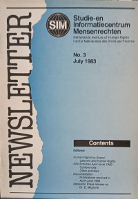 Image of Newsletter No.3 July 1983