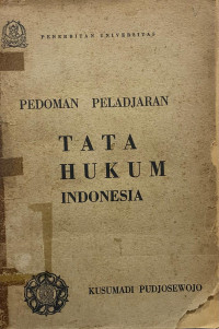 Image of Pedoman Peladjaran: Tata Hukum Indonesia
