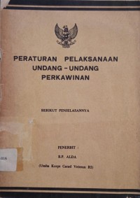 Image of Peraturan Pelaksanaan Undang-Undang Perkawinan