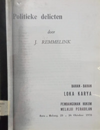 Image of Politieke Delicten