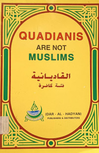 Image of Quadianis Are Not Muslims