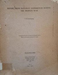 Image of Report From Banaran: Experiences During The People's War