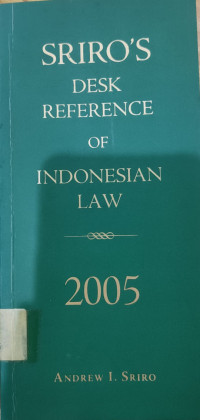 Image of Sriro's Desk Reference of Indonesian Law