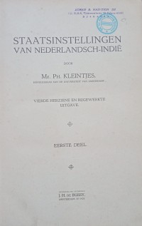 Image of Staatsinstellinghen van Nederlandsch~Indie