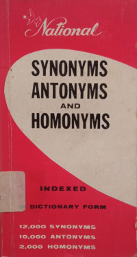 Image of Synonyms, Antonyms and Homonyms