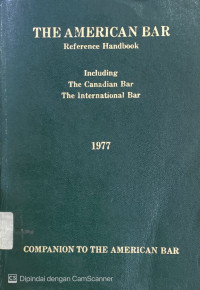 Image of The American Bar: Reference Handbook