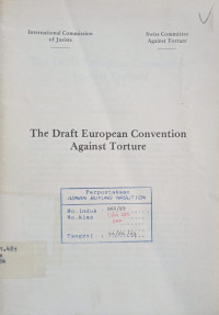 Image of The Draft European Convention Against Torture