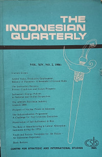 Image of The Indonesian Quarterly Vol. XIV No. 2, 1986