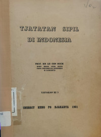 Image of Tjatatan Sipil Di Indonesia