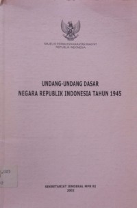 Image of Undang-Undang Dasar Negara Republik Indonesia 1945