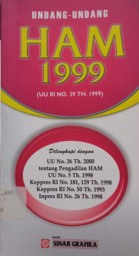 Image of Undang-Undang HAM 1999 (UU RI No. 39 Tahun 1999)