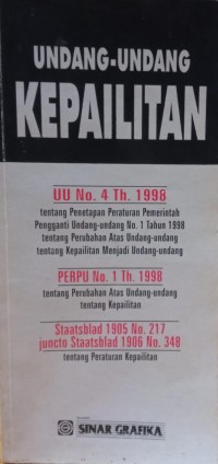 Image of Undang-Undang Kepailitan