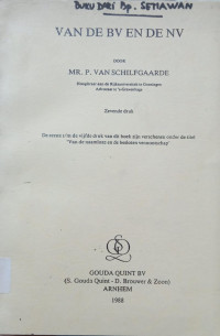 Image of Van de BV en de NV