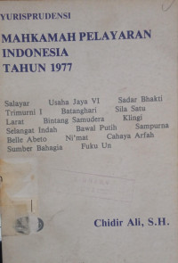 Image of Yurisprudensi Mahkamah Pelayaran Indonesia Tahun 1977